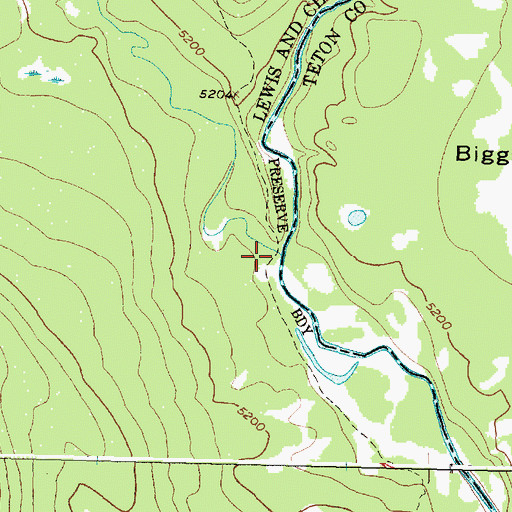 Topographic Map of Rock Creek, MT