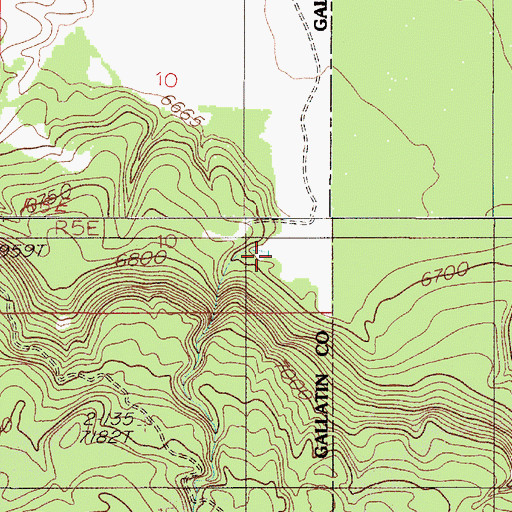 Topographic Map of Rocky Draw, MT