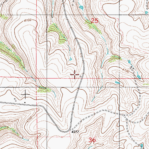 Topographic Map of Roosevelt School (historical), MT