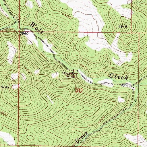 Topographic Map of Rosetta Mine, MT