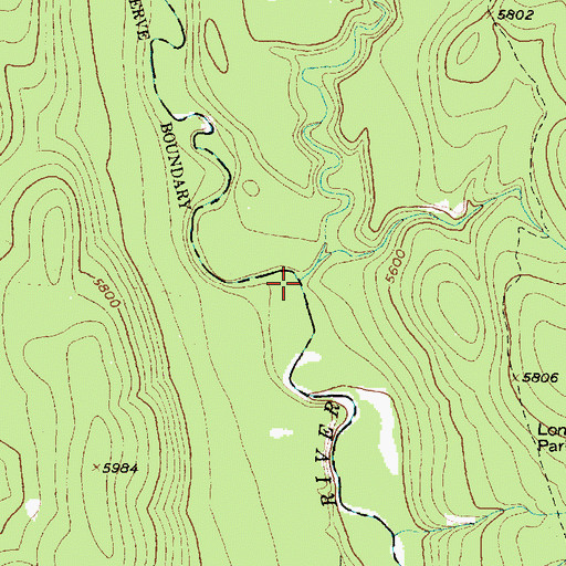 Topographic Map of Route Creek, MT