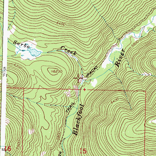 Topographic Map of Sarbo Creek, MT
