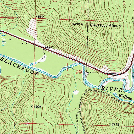 Topographic Map of Sauerkraut Creek, MT
