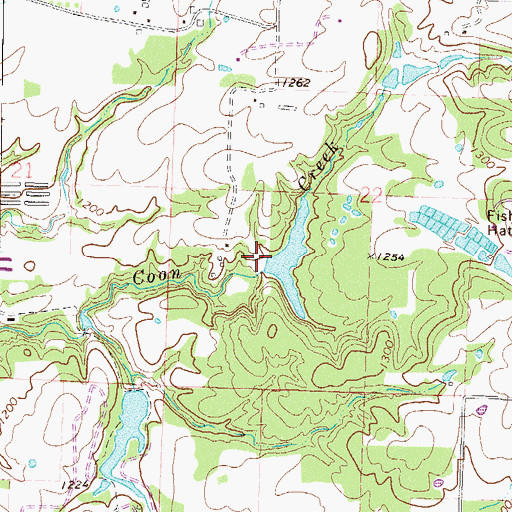 Topographic Map of Guerrero Lake Number Three Dam, AR