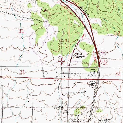Topographic Map of Sawmill Gulch, MT