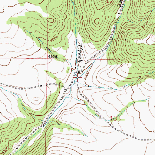 Topographic Map of Sawmill Gulch, MT
