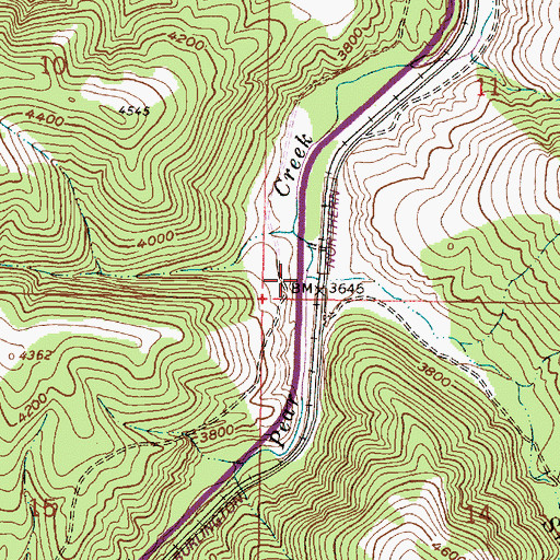 Topographic Map of Sheep Creek, MT