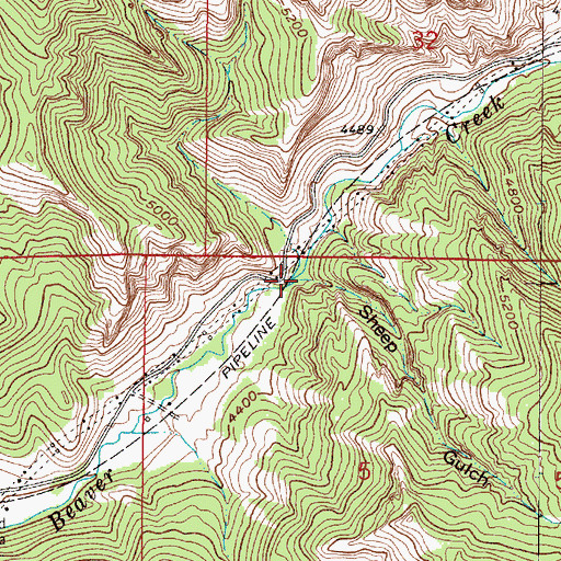 Topographic Map of Sheep Gulch, MT