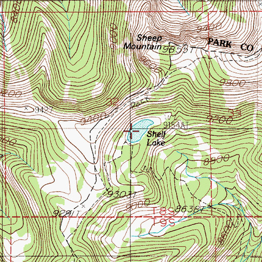 Topographic Map of Shelf Lake, MT