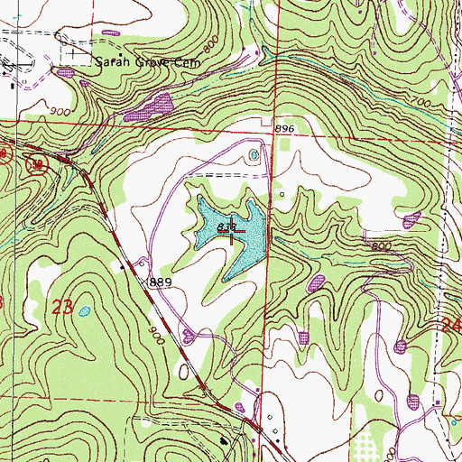 Topographic Map of Beverly Hills Lake, AR