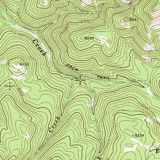 Topographic Map of Sixmile Creek, MT