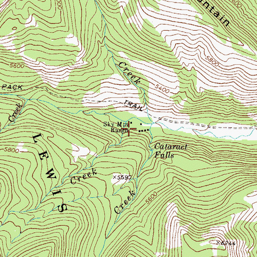 Topographic Map of Sky Mountain Ranch, MT
