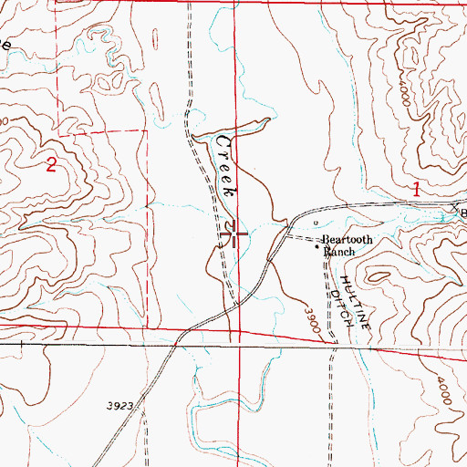 Topographic Map of Slew Creek, MT
