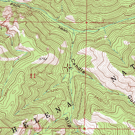 Topographic Map of Slip Gulch, MT