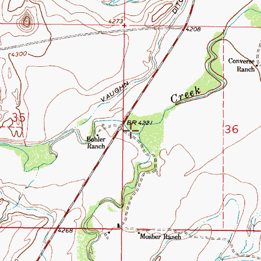 Topographic Map of Smith Creek, MT