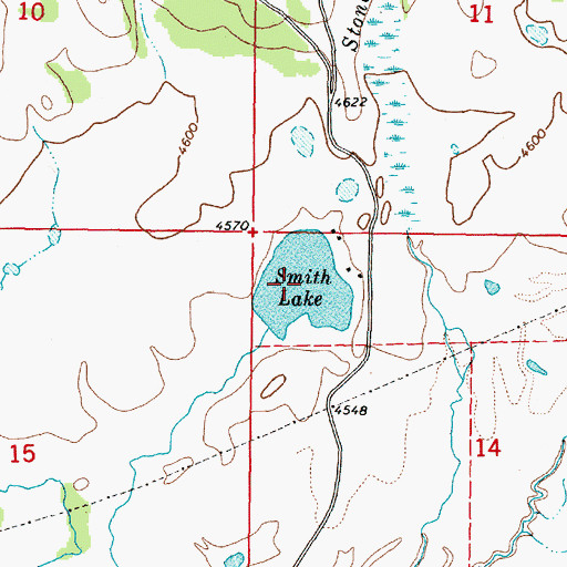 Topographic Map of Smith Lake, MT
