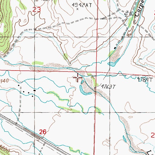 Topographic Map of Snowshoe Creek, MT