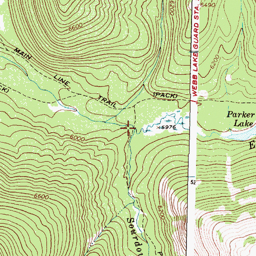 Topographic Map of Sourdough Creek, MT