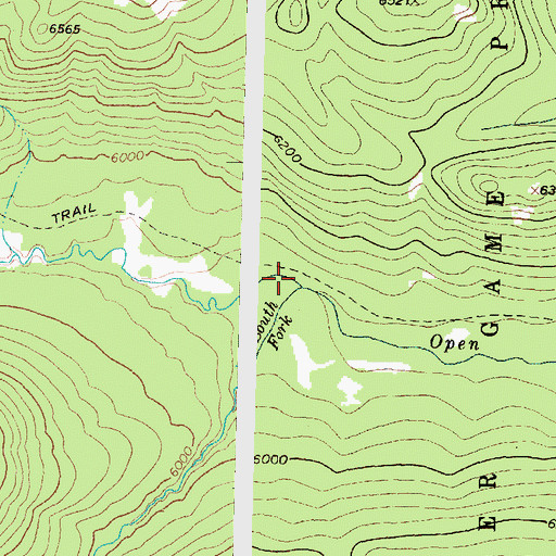 Topographic Map of South Fork Open Creek, MT