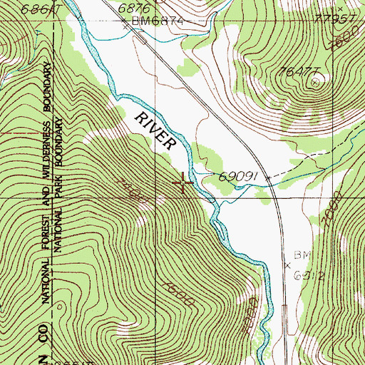 Topographic Map of Specimen Creek, MT