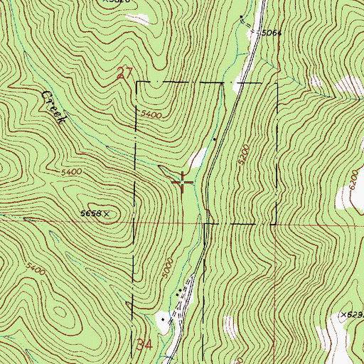 Topographic Map of Specimen Creek, MT