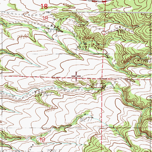 Topographic Map of Spokane Hills, MT