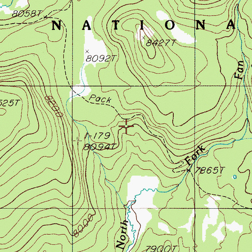 Topographic Map of Sportsman Lake Trail, MT