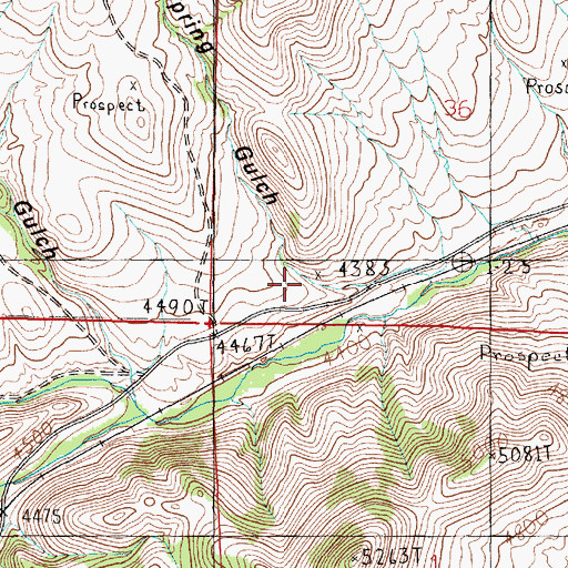 Topographic Map of Spring Gulch, MT