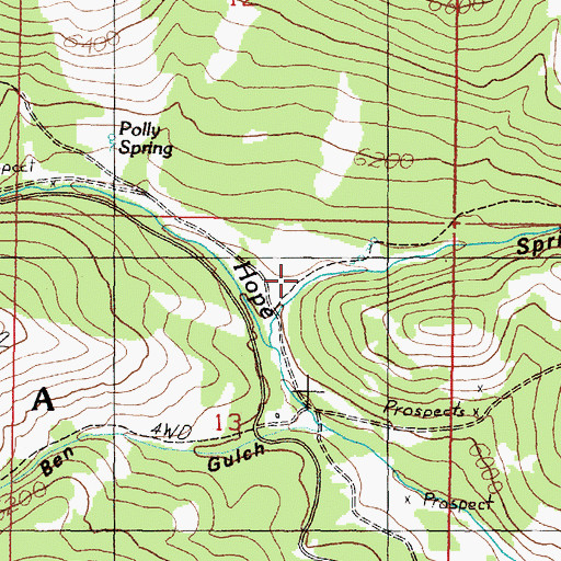 Topographic Map of Spring Gulch, MT