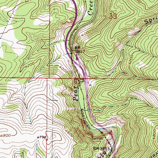 Topographic Map of Spring Gulch, MT