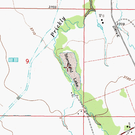 Topographic Map of Stansfield Lake, MT