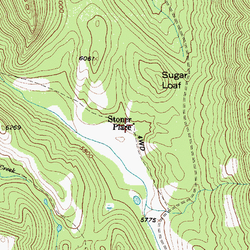 Topographic Map of Stoner Place, MT