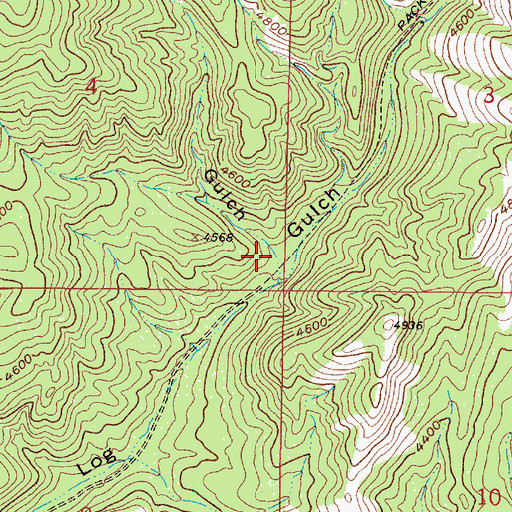 Topographic Map of Stump Gulch, MT