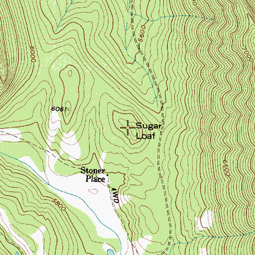 Topographic Map of Sugar Loaf, MT