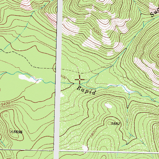 Topographic Map of Sugarloaf Creek, MT