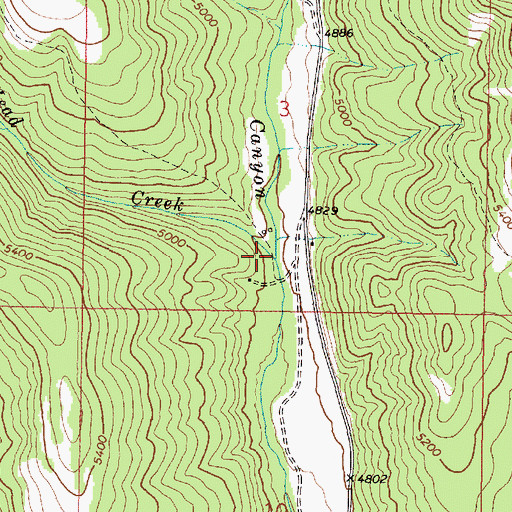 Topographic Map of Tar Head Creek, MT
