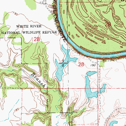 Topographic Map of Frazier Lake, AR