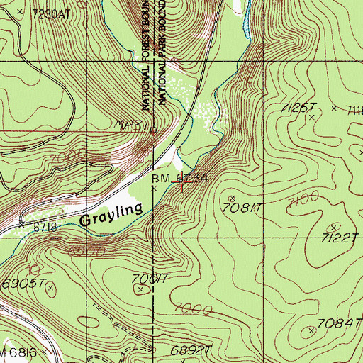 Topographic Map of Tepee Creek, MT