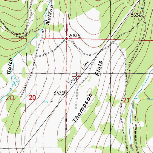 Topographic Map of Thompson Flats, MT