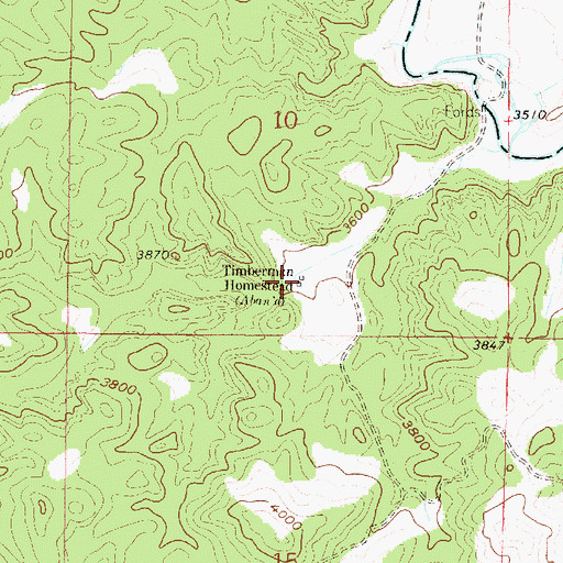 Topographic Map of Timberman Homestead, MT