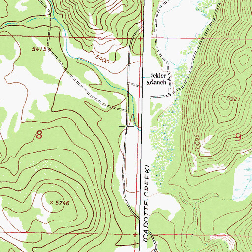 Topographic Map of Toms Gulch, MT