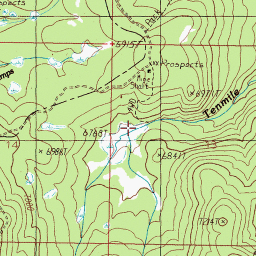 Topographic Map of Travis Reservoir, MT