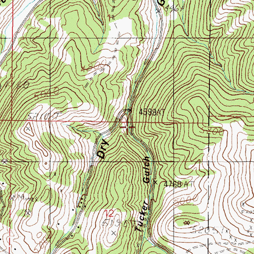 Topographic Map of Tucker Gulch, MT