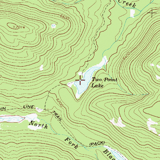Topographic Map of Two Point Lake, MT