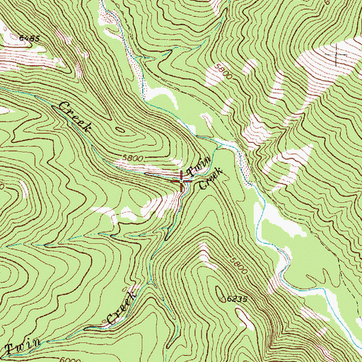 Topographic Map of Upper Twin Creek, MT