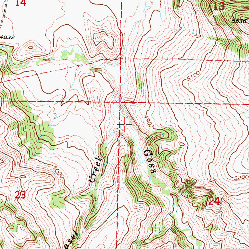 Topographic Map of Weasel Creek, MT