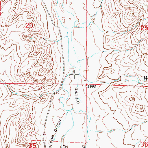 Topographic Map of Willow Creek, MT