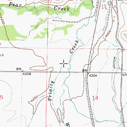 Topographic Map of Willow Creek, MT