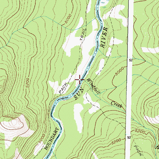 Topographic Map of Windfall Creek, MT