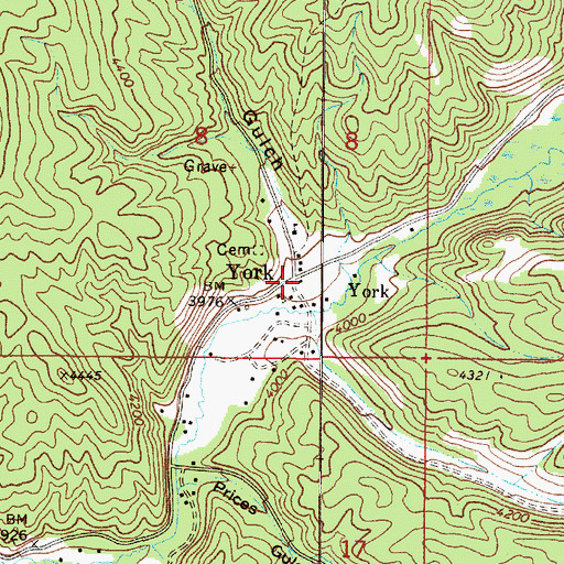 Topographic Map of York, MT